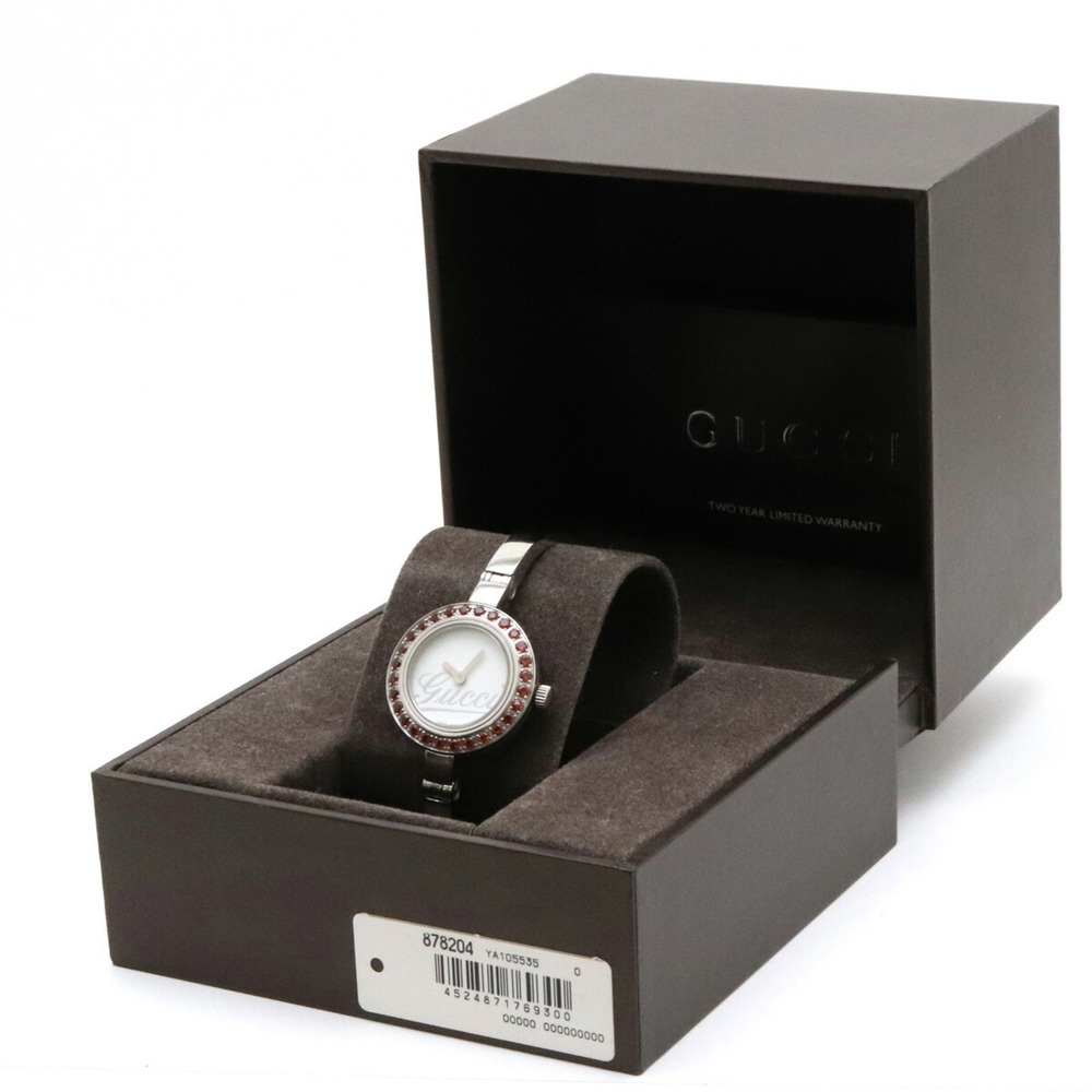 GUCCI Gucci Garnet Bezel White Dial Women's Quartz Watch 105 YA105535 - Picture 9 of 9